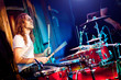 playing drums