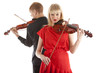 Foto: Musicians playing violins Musicians playing violins