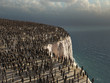 crowd on the edge of a cliff