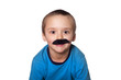 Crazy boy with mustache