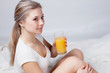 Girl drinking juice Girl drinking juice