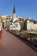 church and footbridge
