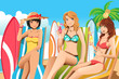 Women on the beach