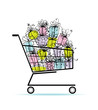 Gift boxes in shopping cart for your design