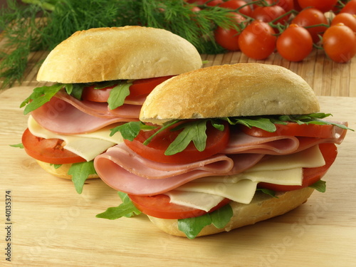 Photo: Appetizing sandwiches Appetizing sandwiches