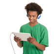 Black boy with tablet