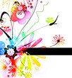 Funny flowers in fantasy design