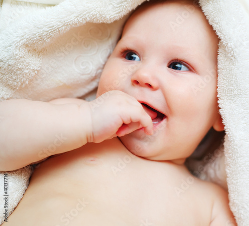 Photo: A beautiful smiling baby A beautiful smiling baby