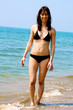 woman in bikini on sea