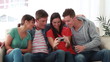 Video: Happy friends taking themselves in picture Happy friends taking themselves in picture