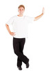 young man isolated on white background