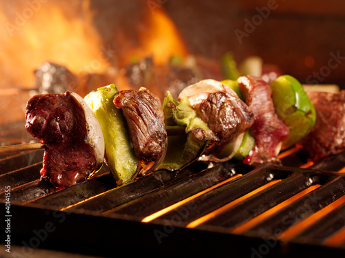 Photo: beef shishkababs on the grill beef shishkababs on the grill