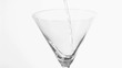 Vodka flowing in super slow motion