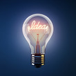 Glowing light bulb with the word idea Glowing light bulb with the word idea