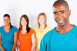 african american man standing in front of group of girls