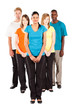 group of multiracial people isolated on white background