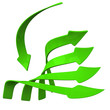 Green arrows perspective business 3d Green arrows perspective business 3d