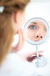 woman with mirror
