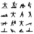 Vector: Fitness and exercise icons Fitness and exercise icons