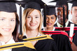 group of international graduates closeup portrait