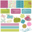 Scrapbook Design Elements - Sewing Kit in vector