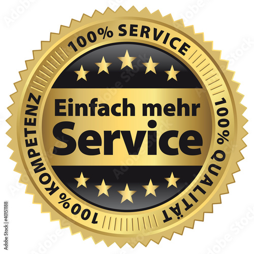 Vektor: Einfach mehr Service - Qualität - Kometenz - 100% Einfach mehr Service - Qualität - Kometenz - 100%
