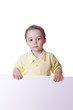 Boy with banner