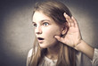 Astonished teen