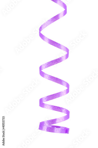 Photo: bright purple streamer isolated on white bright purple streamer isolated on white
