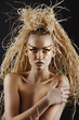 canvas print picture - amazing ethnic woman. She is in front of the camera
