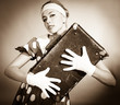 Girl with a suitcase