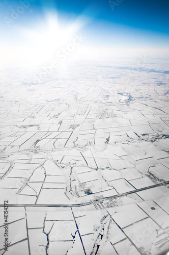 Photo: view of the snowy plain view of the snowy plain