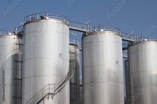 Photo: Tall storage tanks Tall storage tanks