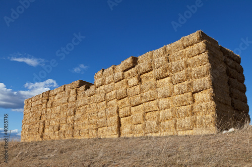 Photo: Large pile of hay bales Large pile of hay bales