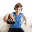 Man with a remote control Man with a remote control