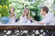 Friends having lunch break
