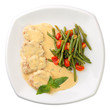 Veal in a creamy sauce