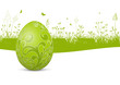 Osterei, Ostern, verziert, Floral, grün, Wildwiese, Wiese, Gras