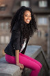Portrait of a happy young african american teenage girl