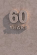 60 years 3d text