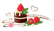 Praline, Himbeeren, sweets, Schokolade, vector