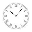 Roman clean clock face