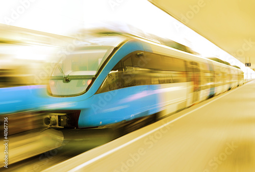 Photo: Modern speed train on a station Modern speed train on a station