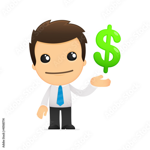Vector: funny cartoon office worker funny cartoon office worker