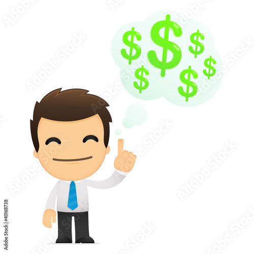 Vector: funny cartoon office worker funny cartoon office worker