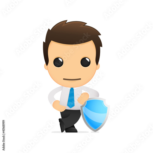 Vector: funny cartoon office worker funny cartoon office worker