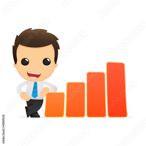 Vector: funny cartoon office worker funny cartoon office worker