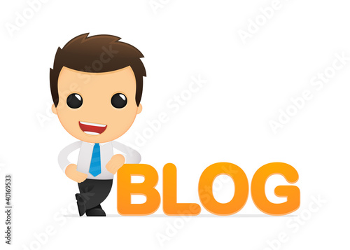 Vetor: funny cartoon office worker funny cartoon office worker