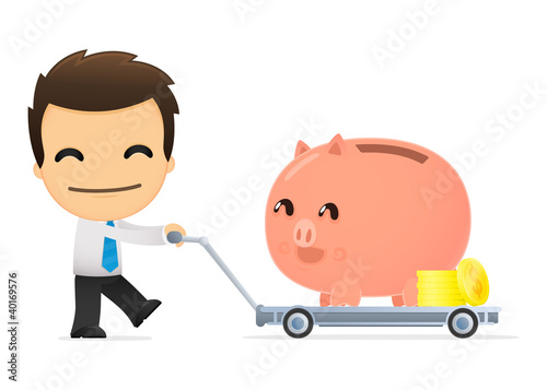 Vector: funny cartoon office worker funny cartoon office worker
