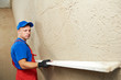 Plasterer at work Plasterer at work
